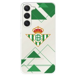 Funda para Samsung Galaxy S23 del Real Betis Balompié Escudo Fondo transparente  - Licencia Oficial Real Betis Balompié