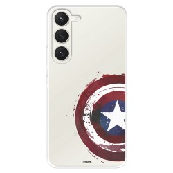 Funda para Samsung Galaxy S23 Oficial de Marvel Capitán América Escudo Transparente - Marvel