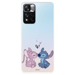 Funda para Xiaomi Redmi Note 11S 5G Oficial de Disney Angel & Stitch Beso - Lilo & Stitch