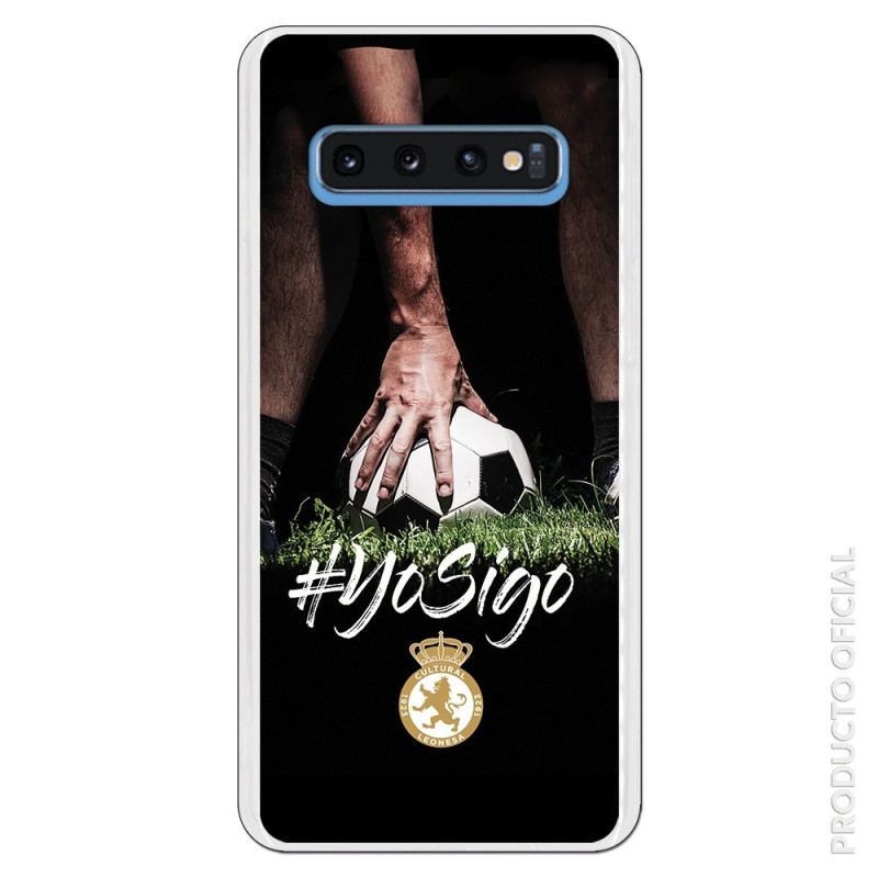 Funda Oficial Cultural y Deportiva Leonesa Escudo dorado yo sigo para Samsung Galaxy S10