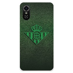 Funda para ZTE Blade A31 Plus del Real Betis Balompié Escudo Verde Fondo trama  - Licencia Oficial Real Betis Balompié