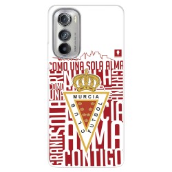 Funda para Motorola edge 30 del Real Murcia Escudo Fondo Blanco  - Licencia Oficial Real Murcia