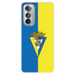 Funda para Motorola edge 30 del Cádiz CF Escudo Fondo Bicolor  - Licencia Oficial Cádiz CF