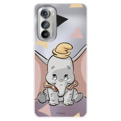 Funda para Motorola edge 30 Oficial de Disney Dumbo Silueta Transparente - Dumbo