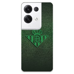 Funda para Oppo Reno 8 Pro del Real Betis Balompié Escudo Verde Fondo trama  - Licencia Oficial Real Betis Balompié