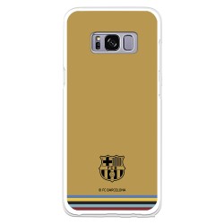 Funda para Samsung Galaxy S8 del FC Barcelona Escudo Fondo Mostaza  - Licencia Oficial FC Barcelona