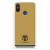 Funda para Xiaomi Mi 8 del FC Barcelona Escudo Fondo Mostaza  - Licencia Oficial FC Barcelona