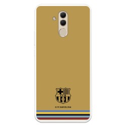 Funda para Huawei Mate 20 Lite del FC Barcelona Escudo Fondo Mostaza  - Licencia Oficial FC Barcelona