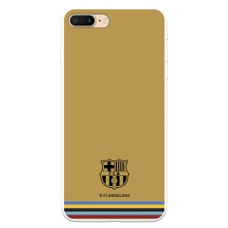 Funda para iPhone 7 Plus del FC Barcelona Escudo Fondo Mostaza  - Licencia Oficial FC Barcelona