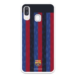 Funda para Samsung Galaxy A40 del FC Barcelona Fondo Rayas Verticales  - Licencia Oficial FC Barcelona