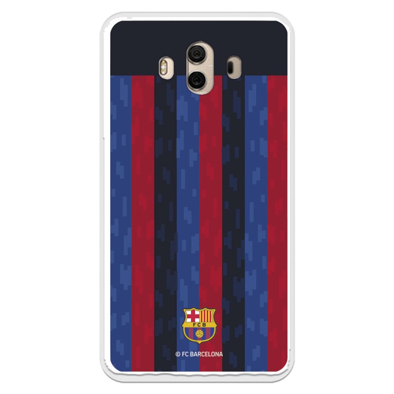 Funda para Huawei Mate 10 del FC Barcelona Fondo Rayas Verticales  - Licencia Oficial FC Barcelona