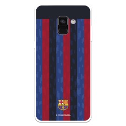 Funda para Samsung Galaxy A8 2018 del FC Barcelona Fondo Rayas Verticales  - Licencia Oficial FC Barcelona
