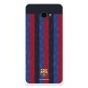 Funda para Samsung Galaxy J4 Plus del FC Barcelona Fondo Rayas Verticales  - Licencia Oficial FC Barcelona