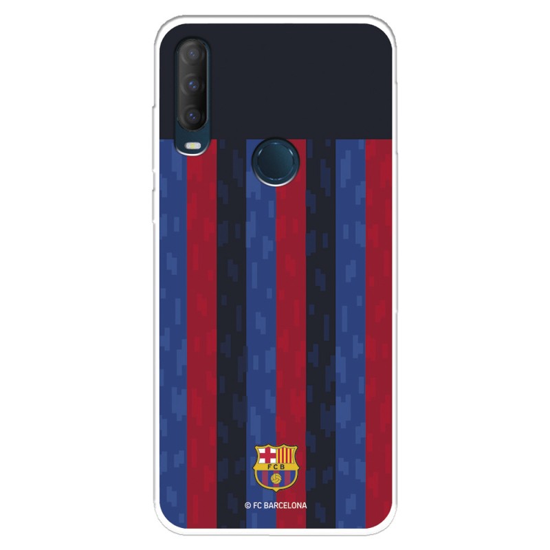 Funda para Alcatel 1S 2020 del FC Barcelona Fondo Rayas Verticales  - Licencia Oficial FC Barcelona