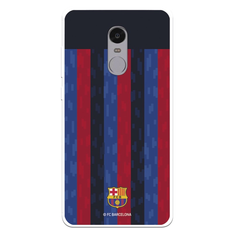 Funda para Xiaomi Redmi Note 4 del FC Barcelona Fondo Rayas Verticales  - Licencia Oficial FC Barcelona