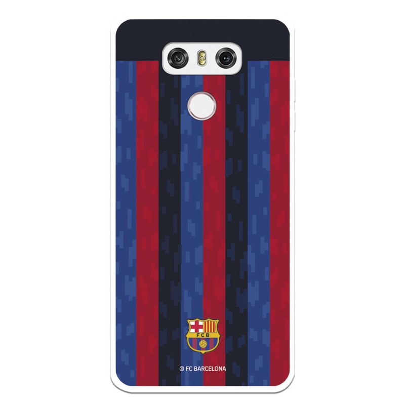 Funda para LG G6 del FC Barcelona Fondo Rayas Verticales  - Licencia Oficial FC Barcelona