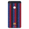 Funda para BQ Aquaris X del FC Barcelona Fondo Rayas Verticales  - Licencia Oficial FC Barcelona