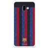 Funda para Samsung Galaxy J6 Plus del FC Barcelona Fondo Rayas Verticales  - Licencia Oficial FC Barcelona