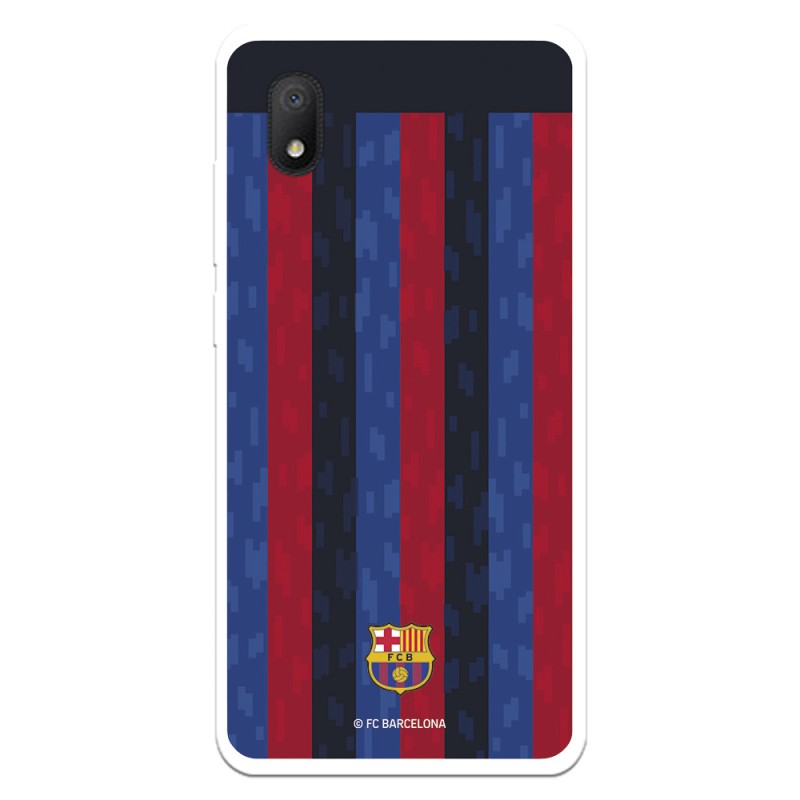 Funda para Alcatel 1B 2020 del FC Barcelona Fondo Rayas Verticales  - Licencia Oficial FC Barcelona