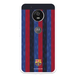 Funda para Motorola Moto G5 del FC Barcelona Fondo Rayas Verticales  - Licencia Oficial FC Barcelona