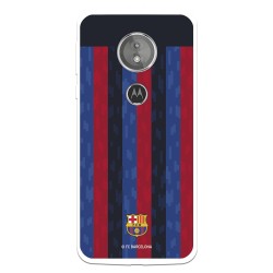 Funda para Motorola Moto E5 del FC Barcelona Fondo Rayas Verticales  - Licencia Oficial FC Barcelona