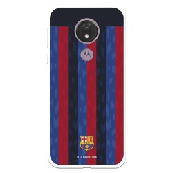 Funda para Motorola Moto G7 Power del FC Barcelona Fondo Rayas Verticales  - Licencia Oficial FC Barcelona