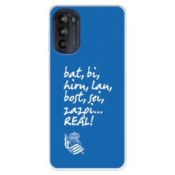 Funda para Motorola Moto G52 del Real Sociedad de Fútbol Real grito aficion  - Licencia Oficial Real Sociedad de Fútbol