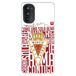 Funda para Motorola Moto G52 del Real Murcia Escudo Fondo Blanco  - Licencia Oficial Real Murcia