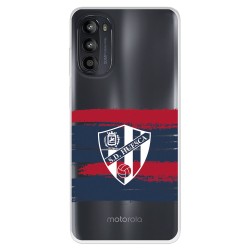 Funda para Motorola Moto G52 del SD Huesca Rayas Transparente  - Licencia Oficial SD Huesca