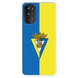 Funda para Motorola Moto G52 del Cádiz CF Escudo Fondo Bicolor  - Licencia Oficial Cádiz CF