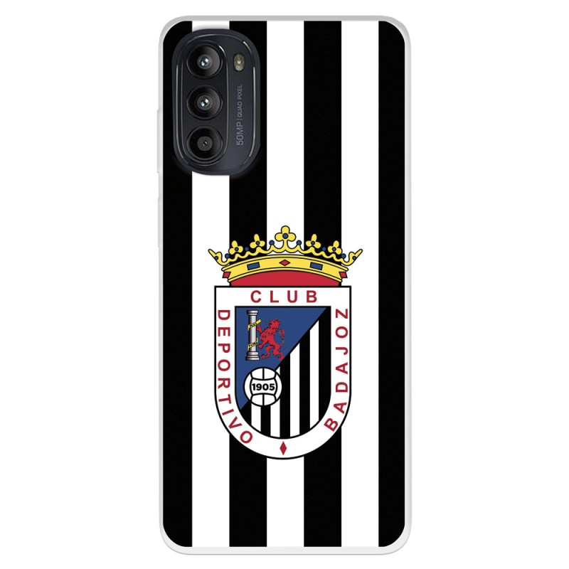 Funda para Motorola Moto G52 del Club Deportivo Badajoz Escudo Blanquinegro  - Licencia Oficial Club Deportivo Badajoz