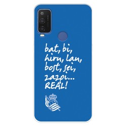 Funda para Alcatel 1 L Pro del Real Sociedad de Fútbol Real grito aficion  - Licencia Oficial Real Sociedad de Fútbol