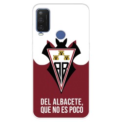 Funda para Alcatel 1 L Pro del Albacete Balompié Escudo "Del Albacete que no es poco"  - Licencia Oficial Albacete Balompié