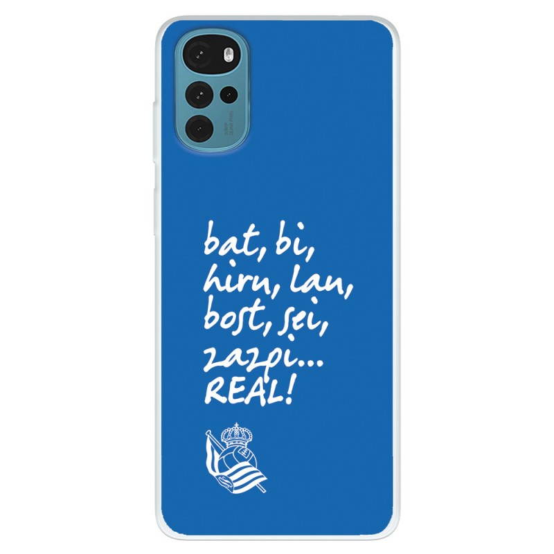 Funda para Motorola Moto G22 del Real Sociedad de Fútbol Real grito aficion  - Licencia Oficial Real Sociedad de Fútbol