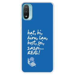 Funda para Motorola Moto E30 del Real Sociedad de Fútbol Real grito aficion  - Licencia Oficial Real Sociedad de Fútbol