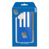 Funda para Motorola Moto E30 del Real Sociedad de Fútbol Real rayas verticales  - Licencia Oficial Real Sociedad de Fútbol