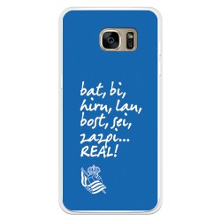 Funda para Samsung Galaxy S7 Edge del Real Sociedad de Fútbol Real grito aficion  - Licencia Oficial Real Sociedad de Fútbol