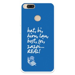 Funda para Xiaomi Mi A1 del Real Sociedad de Fútbol Real grito aficion  - Licencia Oficial Real Sociedad de Fútbol