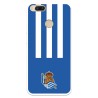 Funda para Xiaomi Mi A1 del Real Sociedad de Fútbol Real rayas verticales  - Licencia Oficial Real Sociedad de Fútbol