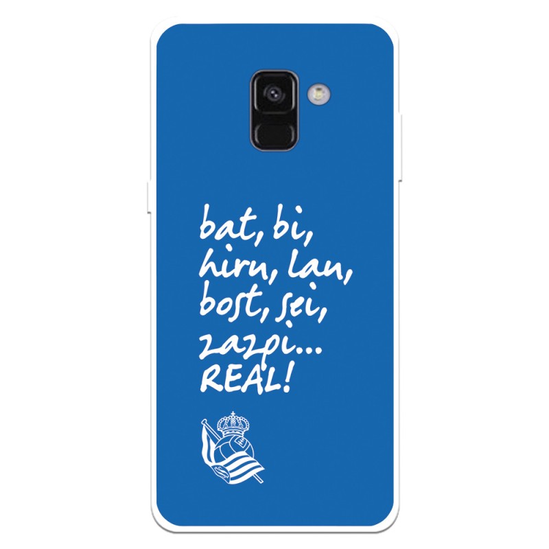 Funda para Samsung Galaxy A8 2018 del Real Sociedad de Fútbol Real grito aficion  - Licencia Oficial Real Sociedad de Fútbol