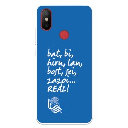 Funda para Xiaomi Mi A2 del Real Sociedad de Fútbol Real grito aficion  - Licencia Oficial Real Sociedad de Fútbol