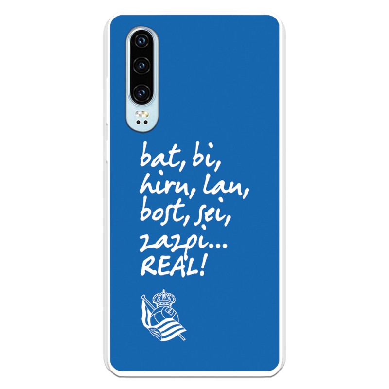 Funda para Huawei P30 del Real Sociedad de Fútbol Real grito aficion  - Licencia Oficial Real Sociedad de Fútbol