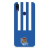 Funda para Xiaomi Redmi 7 del Real Sociedad de Fútbol Real rayas verticales  - Licencia Oficial Real Sociedad de Fútbol