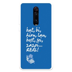 Funda para Xiaomi Mi 9T del Real Sociedad de Fútbol Real grito aficion  - Licencia Oficial Real Sociedad de Fútbol