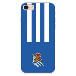 Funda para iPhone 7 del Real Sociedad de Fútbol Real rayas verticales  - Licencia Oficial Real Sociedad de Fútbol