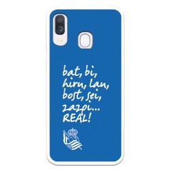 Funda para Samsung Galaxy A40 del Real Sociedad de Fútbol Real grito aficion  - Licencia Oficial Real Sociedad de Fútbol