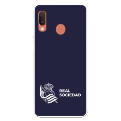 Funda para Samsung Galaxy A20e del Real Sociedad de Fútbol Real fondo azul oscuro  - Licencia Oficial Real Sociedad de Fútbol