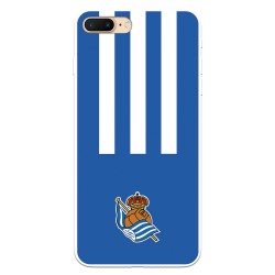 Funda para iPhone 7 Plus del Real Sociedad de Fútbol Real rayas verticales  - Licencia Oficial Real Sociedad de Fútbol