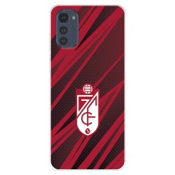 Funda para Motorola Moto E32 del Granada CF Escudo - Líneas Rojas y Negras  - Licencia Oficial Granada CF