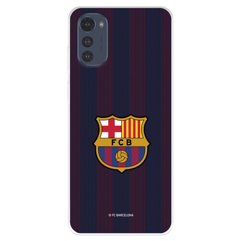 Funda para Motorola Moto E32 del FC Barcelona Rayas Blaugrana  - Licencia Oficial FC Barcelona